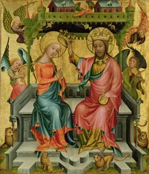 The Crowning of the Virgin, from the right wing of the Buxtehude Altar, 1400-10